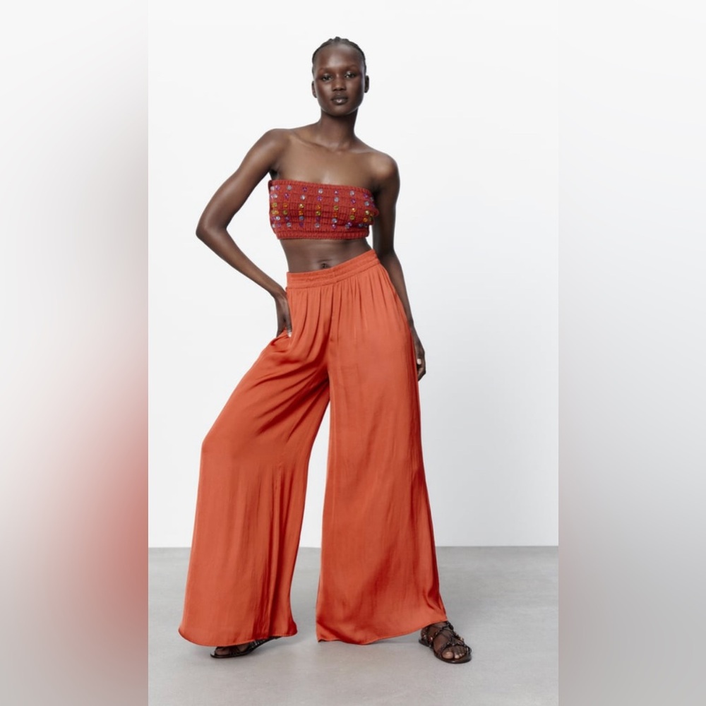 Burnt Orange flowy trousers